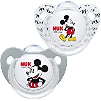 Los mejores  - NUK 10175210 Disney Mickey Mouse Trendline - Chupete (silicona- 0-6 meses- sin BPA- 2 unidades)- color gris